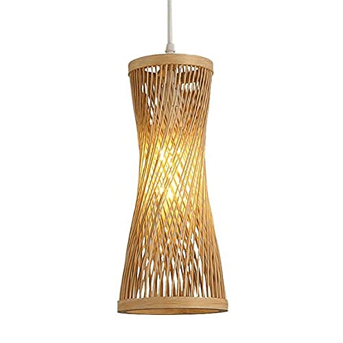 Lustre rotin lanterne bambou plafonnier rétro rustique luminaire suspendu farmhouse