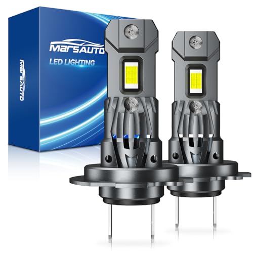 Image of Marsauto M1S H7 Fog Light Bulbs 2-Pack, 80000LM 6000K Cool White, Plug and Play Direct Fit, 1:1 Halogen Size, 80,000+ Hours, CANbus Error-Free for 99% Vehicles
