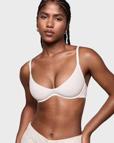 Image of INLYRIC Women's Inbarely Plus Plunge Bra - Unlined Underwire Sexy Demi Balconette Bras