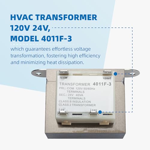 4011f-3 trane furnace replacement 120v to 24v transformer 40va - compatible with furnace amp hvac equipment replacement part 24v transformer for trane units