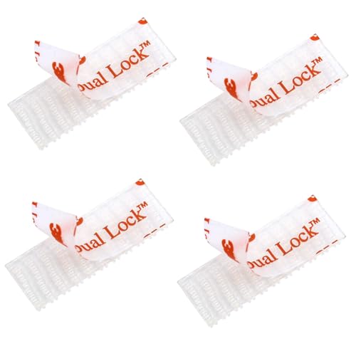 HSTECH EZ Pass/IPass/IZoom Toll Tag Mounting Kit - 4 Pcs (2 Sets) Reclosable Fastener Peel and Stick Adhesive Dual Lock Tape