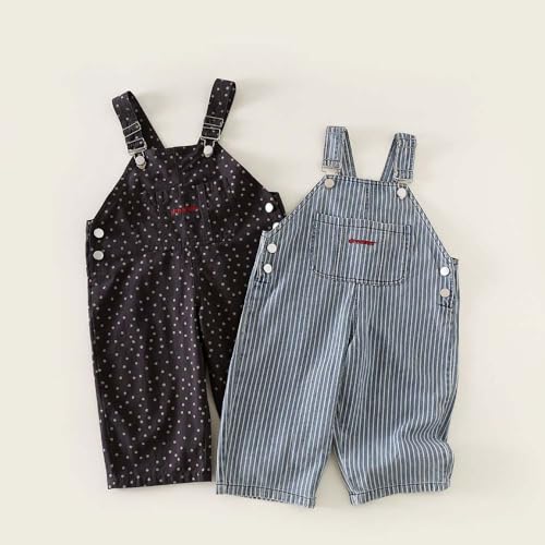 12Months-6Years Unisex-Baby And Toddler Overall Stripe Print Adjustable Straps Denim Jumpsuits & Romper2