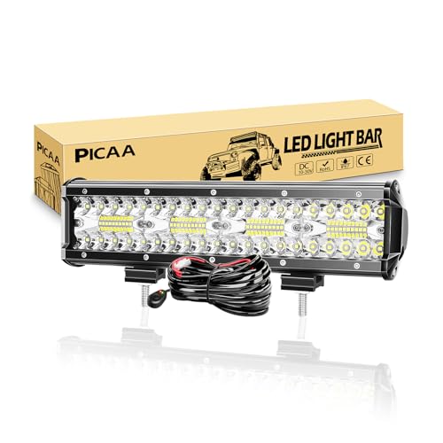 Barra de luz LED 240W 12 Pulgadas 8D con Cable de Alta Potencia