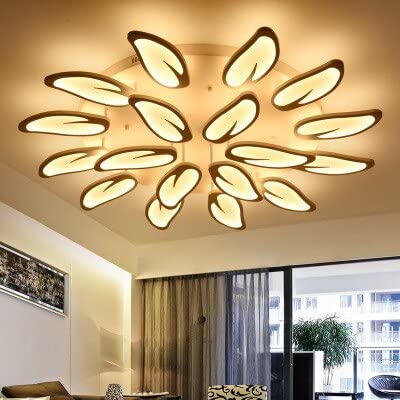 Moderno rubor rústico montaje luces de techo luminaria LED techo montado accesorios de iluminación accesorios de cocina techo luz ventiladores ventilador de techo (15 Head Nuan Guang)