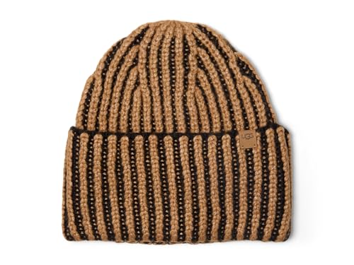Image of UGG Women's Chunky Plaited Beanie, Black Multi, One Size