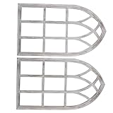 Cabilock 2 Stück Wanddeko Fensterrahmen Rustikaler Bogen im Landhausstil Dekorative Wandrahmen für Wohnzimmer und Regal