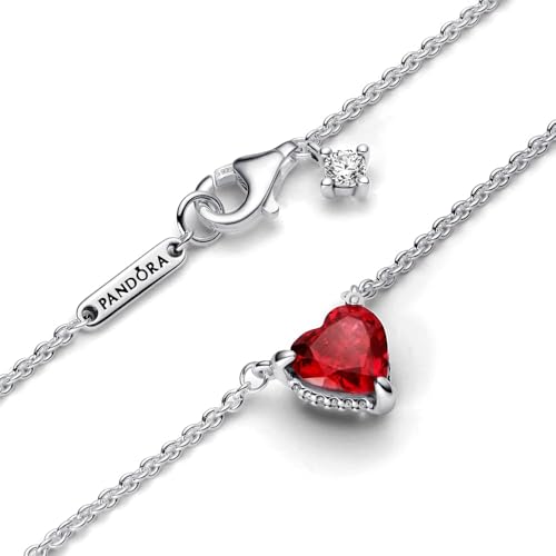 PANDORA Family Always Encircled Pendant Necklace - Adjustable Necklace with Lobster Clasp - Gift for Her - Sterling Silver & Cubic Zirconia - With Gift Box - 23.6"4
