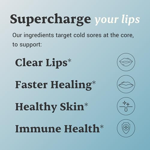 Image of Lysine Cold Sore Treatment for Lips with VIT C - Supercharged Lysine 1000mg Capsules & Cold Sore Relief Blend with Chaga, Bee Propolis, Zinc & Licorice Root for Skin, Gut Health & Immune Support