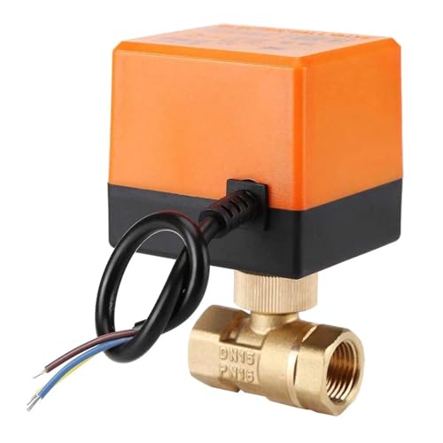 Válvula de bola roscada eléctrica DN25 de 3 cables para control de agua y fluidos 6