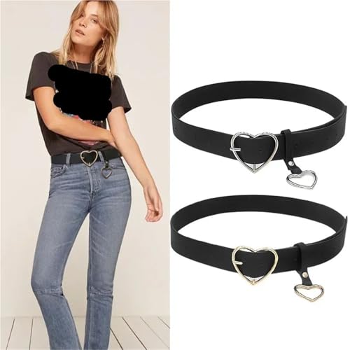 Creative Women Heart-shaped Buckle Waist Belt Version Buckle Personalized Jeans Waist Belt Accessories4