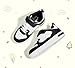 LUCKY STEP Kid's Sneakers School Running Loafers Low Top Walking Tennis Casual Shoes Strap Athletic Fashion Sneakers for Children/Boys/Girls(Black/White,Little Kid 13)