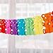 Binpeng 4 Pack Party Supplies 3D Pull flower Banners Garland for Kids Party, Colorful Rainbow Tissue Paper Decorations Little Bear Shape