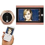 720P WiFi Inalámbrico Digital Mirilla Visor de Puerta 7 Pulgadas Puerta de Video Frontal Mirilla Cámara WiFi Timbre con intercomunicador o Tomar una Foto o Tomar un Video