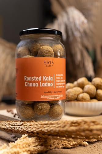 Image of Satv Dairy Roasted Kala Chana Laddu | Sweets | Healthy Laddoo | Homemade, Pure & Natural Laddu (36pcs)