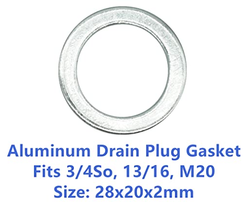 Image of 50PCS Oil Rear Differential Drain /Fill Plug Washer 20mm Gasket - Fit for Honda /Acura Accord Civic CRV Element Fit Insight Odyssey Pilot Ridgeline S2000 1970-2022, Replace 94109-20000