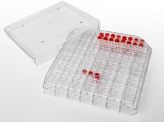 Bel-Art F18837-0000 Science Ware PCR Tube Freezer Storage Box, Holds 0.2 mL Tubes, 144 Places, 2.5 cm Height, 13.2 cm Wide, 13.2 cm Length, Polycarbonate (Pack of 20)