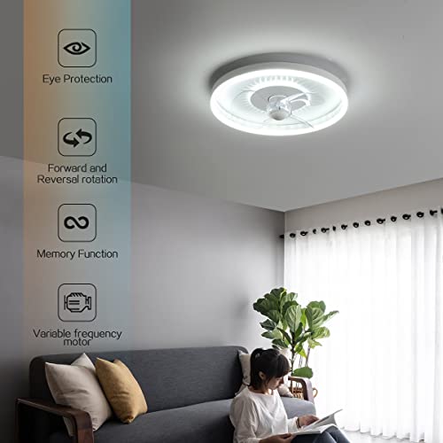 Ventilateur de plafond avec éclairage LED LEMPLICATE pour chambre - 7