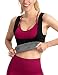 ALONG FIT Waist Trainer Sweat Vest for Women Zipper Neoprene Hot Slimming Vest Sauna Tank Top for Weight Loss Black-Gray