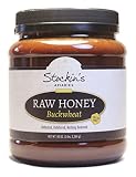 Stockin's Apiaries Raw Buckwheat Honey In Bulk, Unheated, Unfiltered, & Nutritious, 80 Oz.