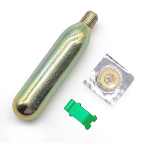 24 Gram CO2 Cartridge for Life Vest Auto/Manual PFD Life Jacket Rearming Kit Metal Cartridge for Life Jacket CO2 Cartridges 24 Gram Co2 Cartridges 1/2 Thread 1 Pack