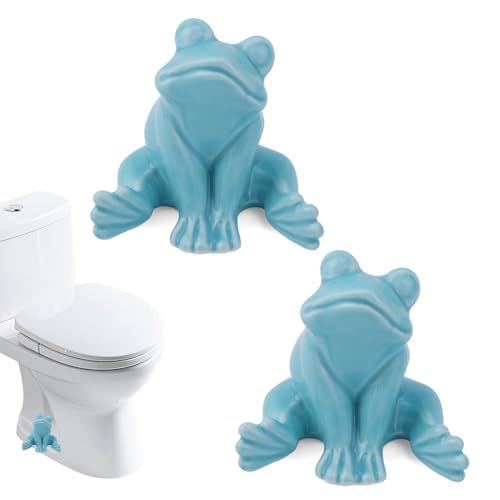 2 Pack Toilet Bolt Caps Decorative, Ceramic Frog Toilet Screw Covers