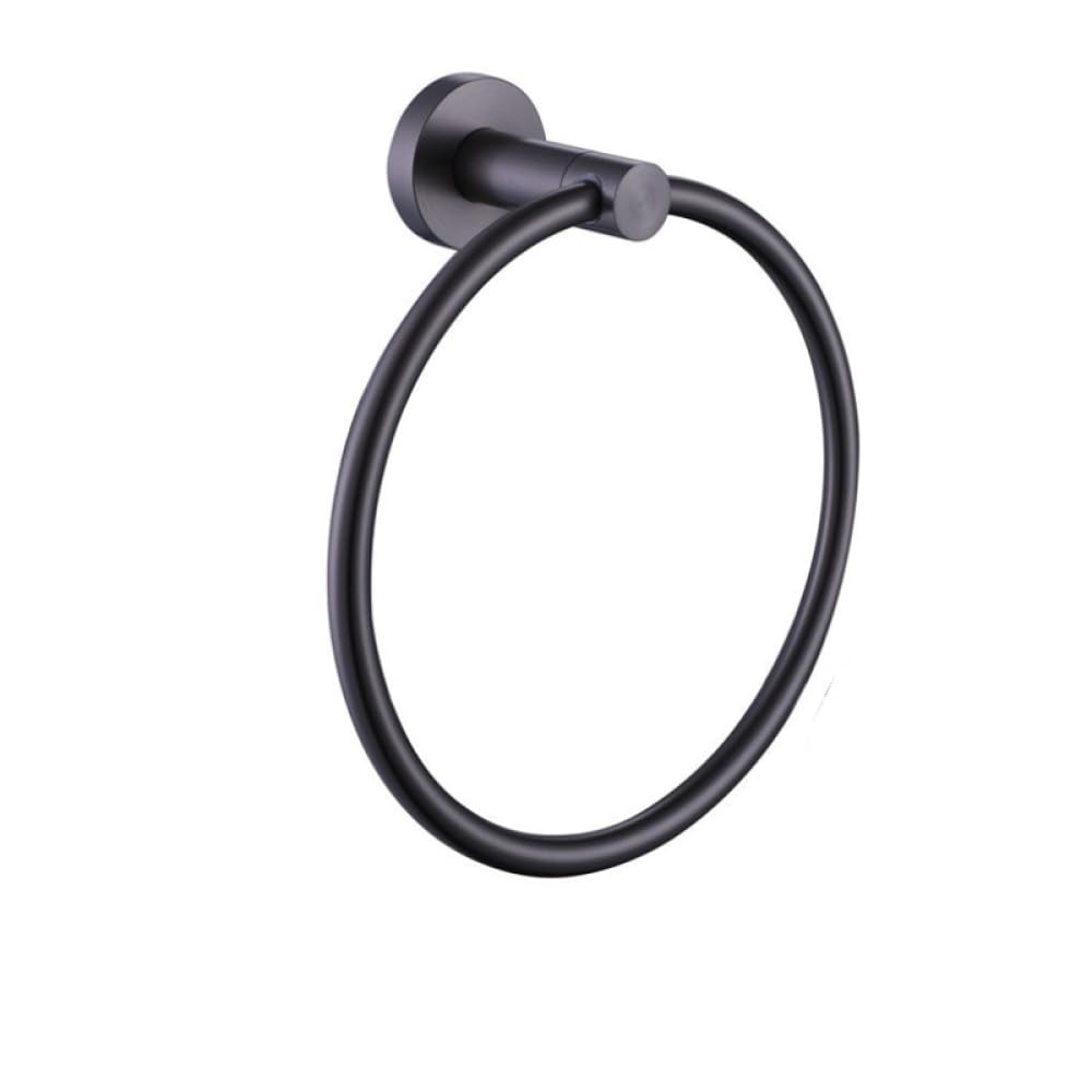 Porte-serviette anneau gris à vis pour optimiser le rangement de la douche