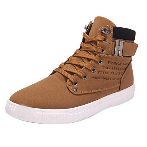 WWricotta LuckyGirls Zapatillas Casual Hombres Botas Altas Friegue Cómodas Calzado Andar Zapatos Planos Bambas con Cordones