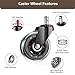 ASHGOOB Office Chair Wheels, Set of 5 Caster Wheels Office Accessories, 3 Inch Heavy Duty Casters for Chairs to Replace Office Chair Mats, Smooth & Quiet Universal Fit for Most Chairs(5 Pack)
