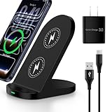 Wireless Samsung Fast Charger Stand Cordless Charging Station for Galaxy S25 Ultra S25 FE S24 Plus Z Flip7 Fold7 S23,iPhone 17 Pro Max 16Plus,Pixel 10/9,Android Wireless Charger Dock Desk with Adapter