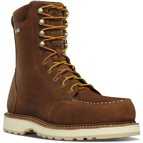 Danner Cedar River 8” Waterproof Work Boots for Men - Premium Leather with Breathable Lining, Comfort Footbed & Non Slip Rubber Outsole, EH Resistant2