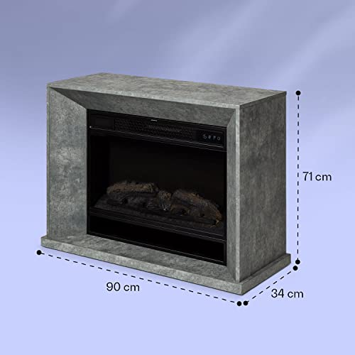 Klarstein Crater Lake - Camino elettrico, 1900 W