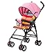 LIUJIE Cochecito Baby Carro para niños Ligero Carga Ligera Plegable, portátil Simple, con Carga 25 kg Muelle Gas Muelle 3 Silencioso Velocidad Ajustable,Rosado