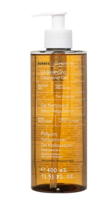 Korres Reinigungsgel mit Olympus Tee zur Regulierung der Fettigkeit, 400 ml, 2 Stück