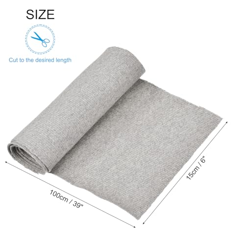 Image of MECCANIXITY 39 inch Elastic Cuffs Ribbed Trims Cotton Fabric Knit Rib Stretch Tape Cuff Sleeve Waistband for Sewing, 6 inch Wide Light Grey