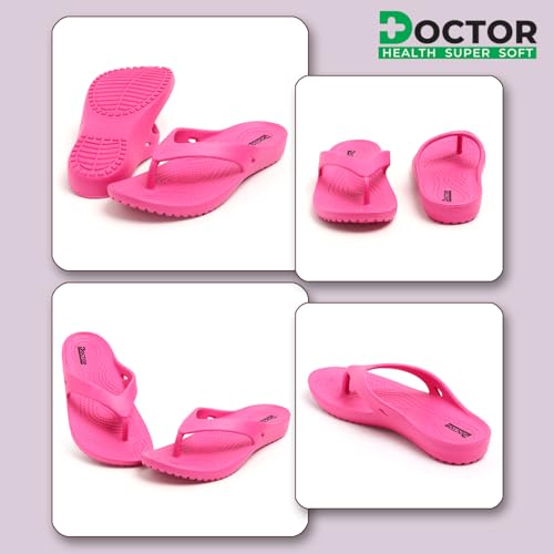 Image of DOCTOR HEALTH SUPER SOFT Women Ultra Soft Cushion Footbed Slipper | Comfortable Light Weight Waterproof Slippers |Adult Flip Flops Mild Acupressure | All Day Wear