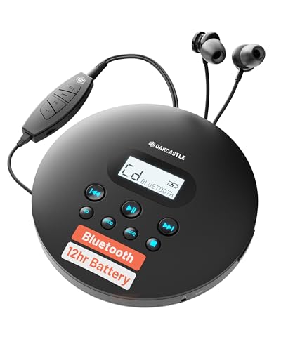 Oakcastle CD100 CD Player Tragbar, Discman Inline-Kontrollkopförer