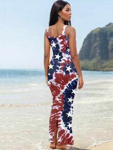Image of Nimsruc Women Summer Long Dress Casual Slip Sexy Slim Sleeveless Bodycon Maxi Dresses for Women 2024