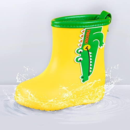 Cartoon Children's Rain Boots Non Slip Children Water Shoes Classic Children Rainboots Toddler Size 4 Shoes Girl (Green, 20.00)2