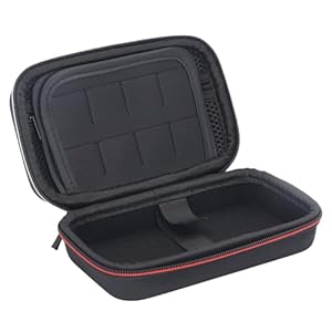 Dpofirs Schwarze Hartschalen-Tragetasche für Nintendo 2DS/3DS