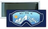Wolf Ridge North Carolina Ski Goggles Winter Sports Souvenir 4.75 x 2-Inch Fridge Magnet