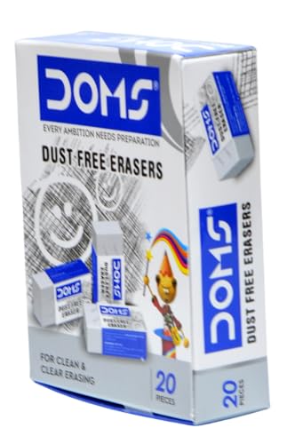 Image of DOMS Eraser Pack of 20|Blue