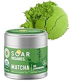 Soar Organics - Uji Ceremonial Grade Matcha Green Tea Powder - Authentic Japanese Origin (1 oz)