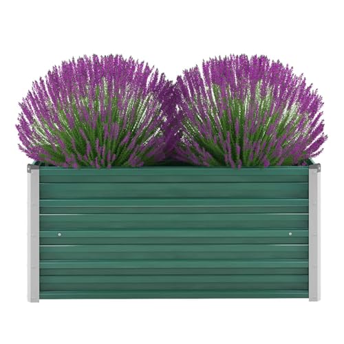 ShGaxin Arriate, Mesa De Cultivo, Huerto Domestico, Cultivo De Plantas Aromaticas, Arriate De Jardín, de jardín de Acero galvanizado Verde 100x40x45 cm