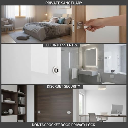 Cerradura de bolsillo con llave para puerta corredera, manija push-pull de aleación de zinc níquel satinado cepillado, pestillos de herraje invisible para puertas corredizas, cocina y balcón miniatura 3