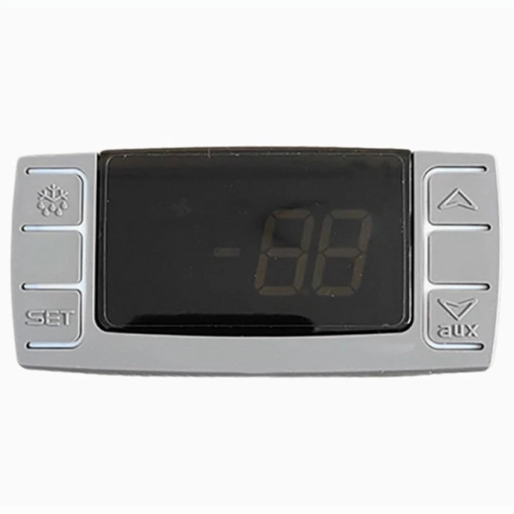 Cyfrowy regulator temperatury XR-06CX-5N0-C1 wyposażony jest w dwie sondy czujnikowe NT-C, trzy przekaźniki i wentylator odmrażający sprężarki. Działa przy 230 V / 50–60 Hz i nadaje się do urządzeń