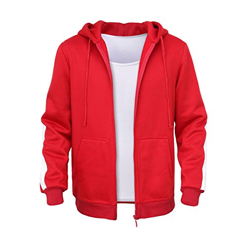 ZIXUAN Disfraz de Sudadera con Capucha y Cremallera en suéter para niño - Rojo,Red,150cm