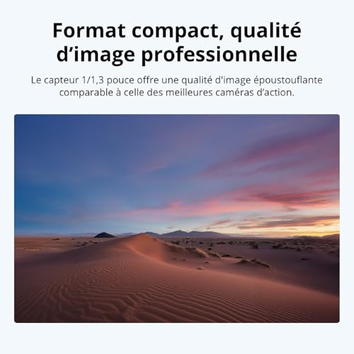 DJI Osmo Nano Bundle Standard (128 Go) - Petite caméra vlog 4K/60 IPS avec capteur 1/1,3″, vidéo FOV Large 143°, 200 Min d'enregistrement, caméra POV magnétique 4K pour Le Sport, Le vlog