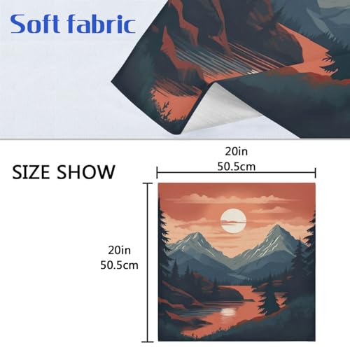 Servilletas de tela cuadradas Sunset Mountain pack 6 miniatura 7