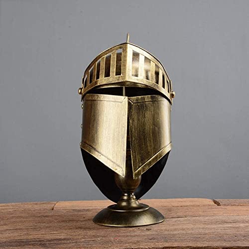 Adornos de casco de guerrero romano armadura de hierro decoración vintage estilo industrial bar, restaurante, decoración del hogar, 22 x 26 x 40 cm
