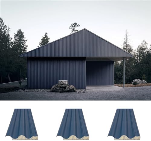 Heavy Duty Polycarbonate Roofing Sheets - Waterproof Corrugated Metal Siding Panels for Outdoor DIY Shed & House Construction (1m/3.3ft)